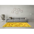 thumbnail image 3 of Ahgly Company Machine Washable Indoor Rectangle Abstract Yellow Contemporary Area Rugs, 8' x 10', 3 of 4
