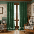 thumbnail image 2 of SNITIE Crushed Velvet Grommet Curtains, 2 Panels Luxurious Thermal Insulated Soundproof Drapes, Light-Filtering Soft Durable Window Treatments for Living Room Office, 2 of 7