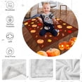 thumbnail image 5 of Luxury Fuzzy Happy Halloween Blanket Various Pumpkin Grimace Throw Blanket for Couch Lightweight Cozy Soft and Warm Plush Throws Blankets for Sofa Bed Living Room in Fall 50"x40", 5 of 10