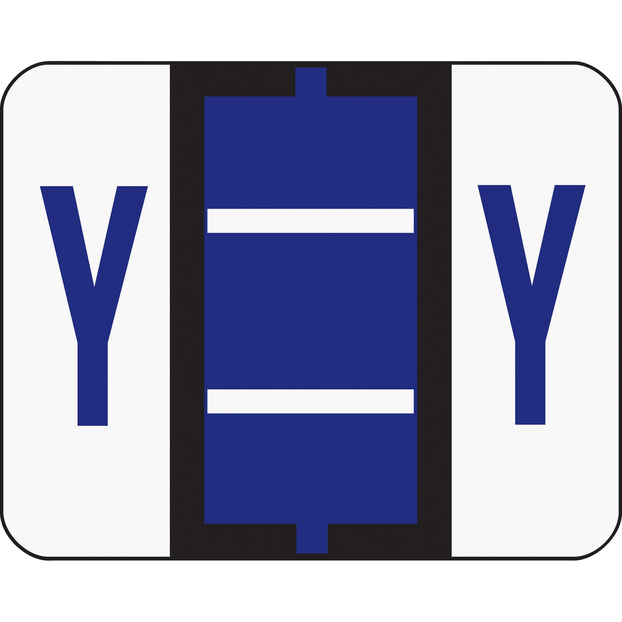 Smead 67095 A-Z Color-Coded Bar-Style End Tab Labels, Letter Y, Violet, 500/Roll - image 3 of 3