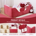 thumbnail image 3 of Toddler Bed, Child Bed for Kids with Extra Safty Broad, Standard Crib Size Toddler Bed, Certified Fabric Toddler Beds,Toddler Flood Bed, 3 of 8