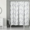thumbnail image 2 of Creative Products Navy Eucalyptus Pattern 71x74 Shower Curtain, 2 of 2
