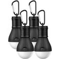 thumbnail image 1 of Lámparas de camping LED, 4 piezas de lámpara de camping LED, luz de camping con gancho de mosquetón, juego de bombillas de luz de tienda de campaña con linterna portátil, 1 of 6
