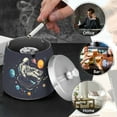 thumbnail image 4 of Yayeee Ashtray with Lid for Cigarette Smokeless Stainless Steel Home Ash Holder, Black Record, 4 of 7