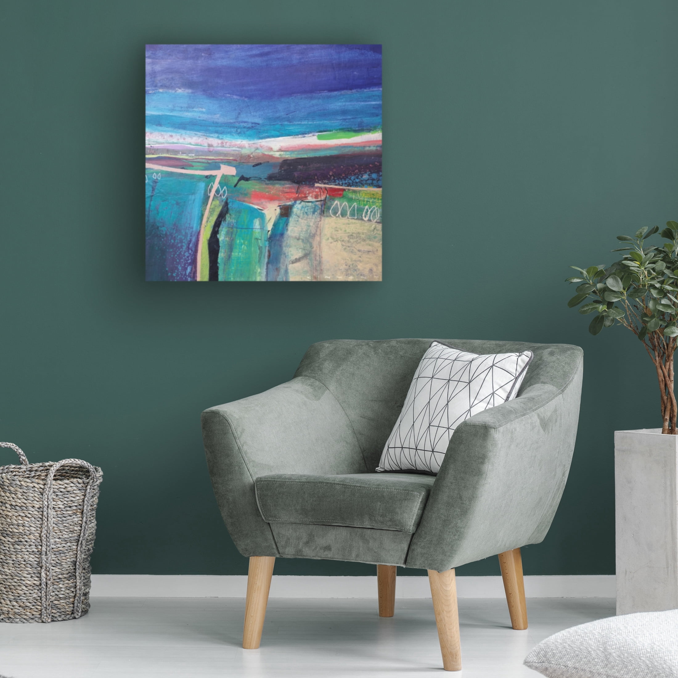 Canvas Wall Art - Andrew Kinmont 'Flying Low 3' Wall Art for Living Room, Bedroom, or Office Décor by Trademark Fine Art - 18 x 18 Inches