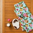 thumbnail image 3 of Summerween Oversize Super Soft Plush Throw Blankets, Summer Patio Pool Halloween Throws, FLORAL, 3 of 5