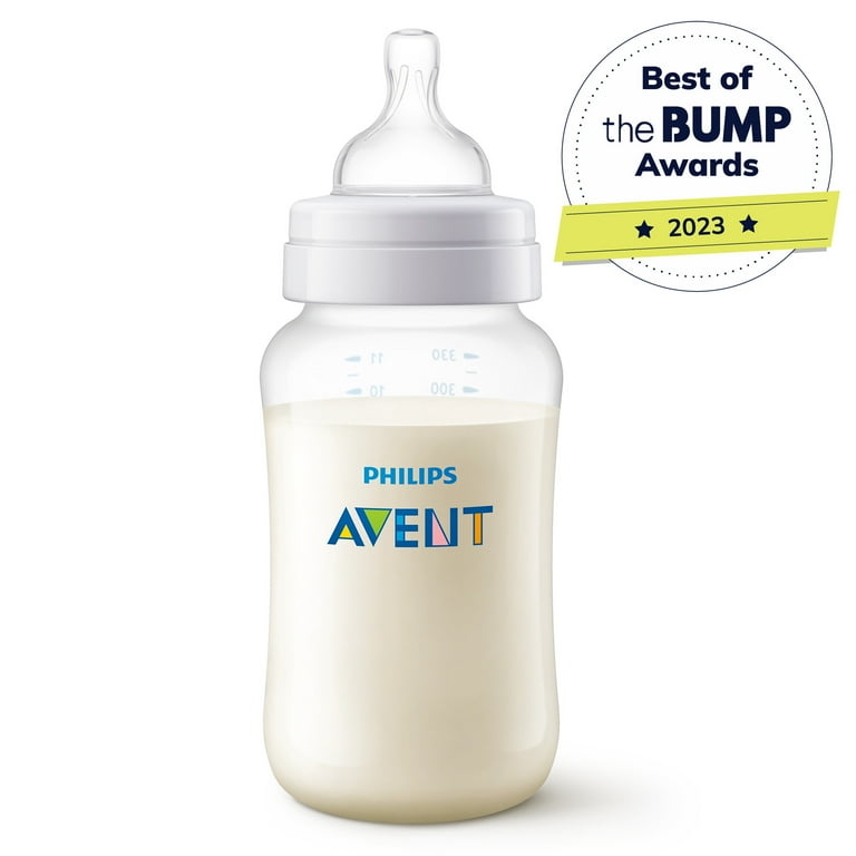Philips Avent Anti-colic Baby Bottles, 1m+, 11 oz, Clear, 3 Pack, SCY106/03