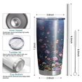 thumbnail image 6 of 20 Oz Pioneer Flower Coffee Tumbler Double Wall Insulated Stainless Steel Water Bottle | Metal Reusable Thermoses Flask with Cup Cap | Leak & Sweat Proof with Anti-Dust Lid, 6 of 7