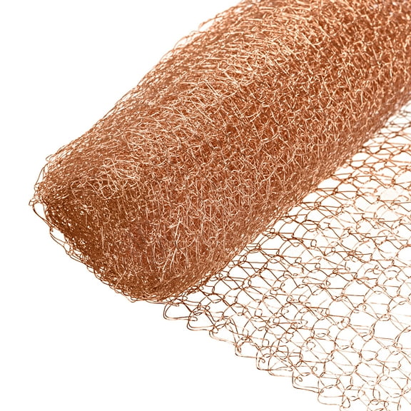 Uxcell Copper Mesh Blocker Stopper Mesh Fill Fabric Mesh 40 x 4inch for Building Hole, Pack of 3