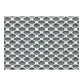 thumbnail image 1 of Geometric Circle Cutting Board, Continuous Rippling Twisted Inner Circular Horizontal Arc Model Print, Decorative Tempered Glass Cutting and Serving Board, Large Size, Black White, by Ambesonne, 1 of 1