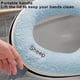 thumbnail image 4 of Funda suave para asiento de inodoro para baño doméstico | Asiento de inodoro con bordado | Funda acolchada y cómoda para tapa de inodoro con asa para una fácil instalación, 4 of 6
