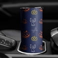 thumbnail image 3 of 20oz Halloween Doodle Icons Pattern Skinny Tumblers Stainless Steel Tumbler with Lid and Straw,Vacuum Insulated Double Wall Travel Tumbler Cups with Cleaning Brush for Coffee,Tea, 3 of 6
