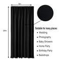 thumbnail image 5 of Clearance! Hiasan Backdrop for Party Decoration [2P], Prom Graduation, Rod Pocket High Density Polyester Photo Background, 5ft x 10ft, Black, 5 of 6