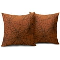 thumbnail image 2 of Halloween Spiderweb Pillow Covers 16x16 Set of 2 Black White Spider Web Outdoor Decorative Throw Pillows Halloween Scary Themed Farmhouse Pillowcases Linen Cushion Case Decor for Home Sofa Couch Bed, 2 of 6