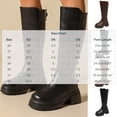thumbnail image 3 of E-856 Brown Round Toe Knee High Boots For Women On Thick Sole Comfortable Long Boots, 3 of 9