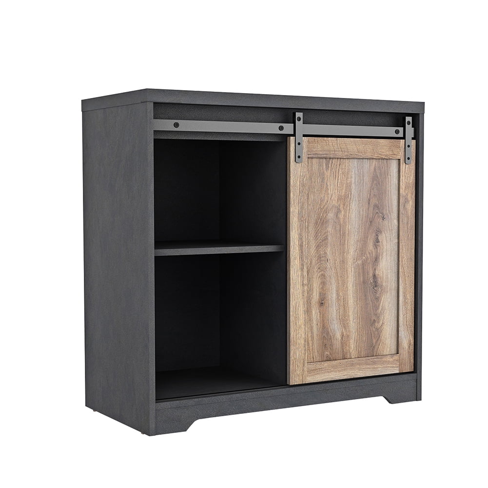 Kadyn 31 Inch Farmhouse Barn Door Bar Cabinet, Entryway Storage Cabinet for Living Room, Particle Board Kitchen Storage Cabinet with Door, Light Brown Kadyn 31 Inch Farmhouse Barn Door Bar Cabinet, Entryway Storage Cabinet for Living Room, Particle Board Kitchen Storage Cabinet with Door, Light Brown