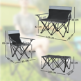 thumbnail image 2 of Picnic Table Set 3 Foldable Chairs & 1 Table, 600D Polyester Fabric, Foldable, 2 of 7
