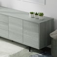 thumbnail image 3 of Atlas 78" x 28" Highboy Modern TV Stand Cabinet And Sideboard - Grey Frame, Grey Door/Drawers, Black Base, 3 of 8