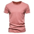 thumbnail image 1 of Prolriy Chemises pour Hommes, T-Shirt à Manches Courtes en Coton pour Hommes, Haut Confortable, Chemises Rouges TG, 1 of 3