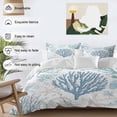 thumbnail image 5 of Summer Marine Life Duvet Cover Set California King Size Ocean Coral Shell Simple Lines Art Soft Lightweight Comforter Covers 4 Piece Bedding Set with 1 Duvet Cover 1 Bed Sheet & 2 Pillow Shams, 5 of 8
