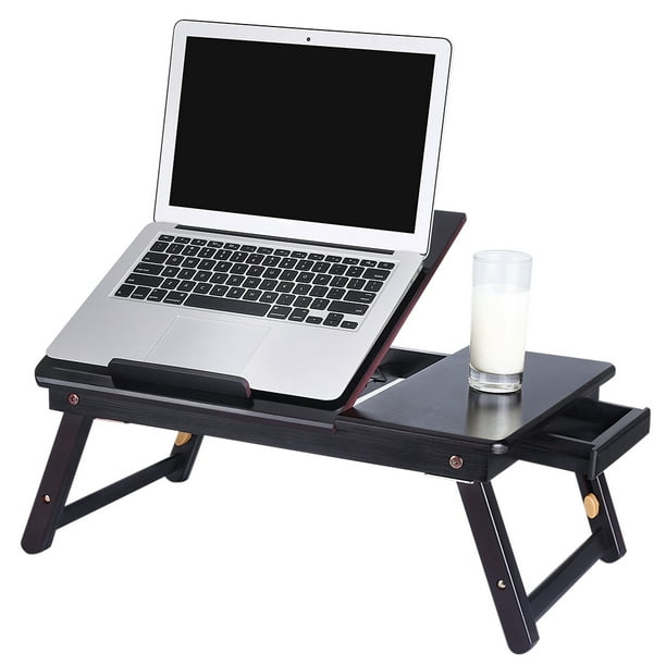 Herchr Foldable Laptop Desk Portable Bamboo Laptop Desk Notebook
