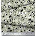 thumbnail image 3 of Soimoi Rayon Fabric Crossbone & Skull Halloween Print Fabric by Yard 56 Inch Wide, 3 of 3