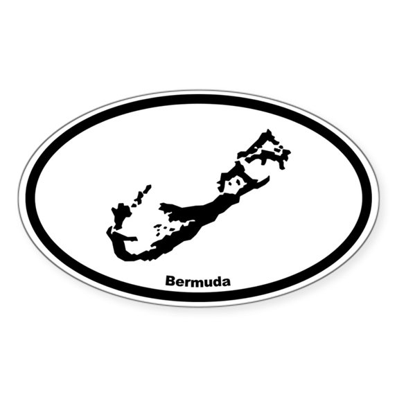 CafePress - Bermuda Outline Oval Sticker - Sticker (Oval)