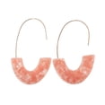 thumbnail image 4 of Sonducket 1 par de pendientes estilo simple en forma de U estampado de leopardo adornos acrílicos universales accesorio de moda para chicas adolescentes Rosa 5piezas Sonducket CBP234280, 4 of 6