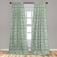 thumbnail image 5 of Ambesonne Chevron Curtains, Grunge Zigzag Design, Pair of 28"x63", Multicolor, 5 of 5