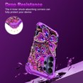 thumbnail image 4 of Avocase for Samsung Galaxy S26 Ultra Case,Glow in The Dark,Shockproof Protection Hard PC Soft Flexible TPU Bumper Drop Protective Protective Phone Case for Galaxy S26 Ultra,Purple Blue Butterfly, 4 of 7