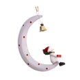 thumbnail image 1 of Colgante navideño Macarena Adorno de hierro Muñeco de nieve lunar, 1 of 8