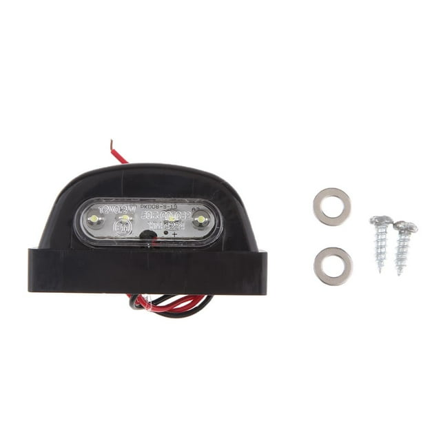 jinwen Number Plate Lights Waterproof Shock Resistant Tail Rear Lights 12 BLACK for