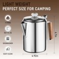 thumbnail image 4 of 2X Coffee Percolators Stovetop for Camping, Percolator Coffee Pot Stainless Steel Coffee Maker Camping Outdoors 9 Cup, 4 of 5