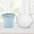 thumbnail image 4 of Unique Bargains 1 Pc Collapsible Cup Portable Small Folding Cup Bears Design Folded Height 1.4cm Camping Water Cup 180ml Light Blue, 4 of 5