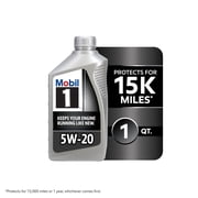 Mobil 1 Advanced Full Synthetic Motor Oil 5W-20, 1 Quart