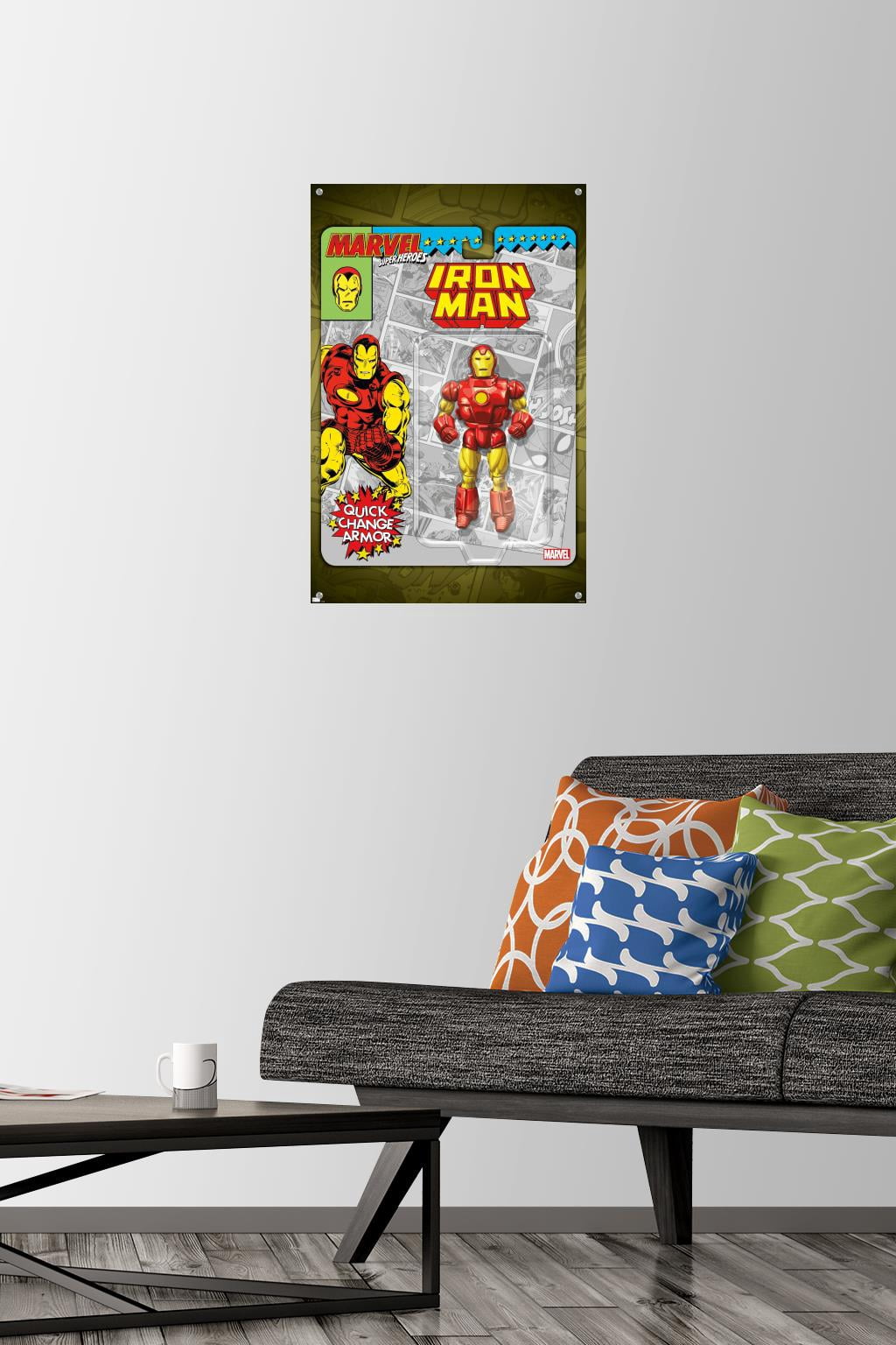 Marvel Toy Vault - Iron Man Wall Poster with Push Pins, 14.725" x 22.375"