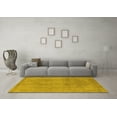 thumbnail image 3 of Ahgly Company Machine Washable Indoor Rectangle Oriental Yellow Industrial Area Rugs, 2' x 3', 3 of 4