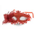 thumbnail image 1 of Máscara Venice Masquerade Princess roja de media cara de PVC, 1 of 1