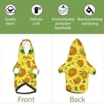 thumbnail image 5 of Goofa Floral Sunflowers Pattern Small Dog Sweater Hoodies Pet Grey Hooded Soft Fleece Sweatshirts with Pocket Fall Winter Puppy Cat Sweaters Warm Clothes-X-Small, 5 of 8