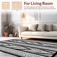 thumbnail image 2 of ODIKA 2'x3' Machine Washable Non-Slip Area Rug, Interlocking with Bold Black and Contrast High Traffic Rug with Pad, Black, 386689, 2 of 8