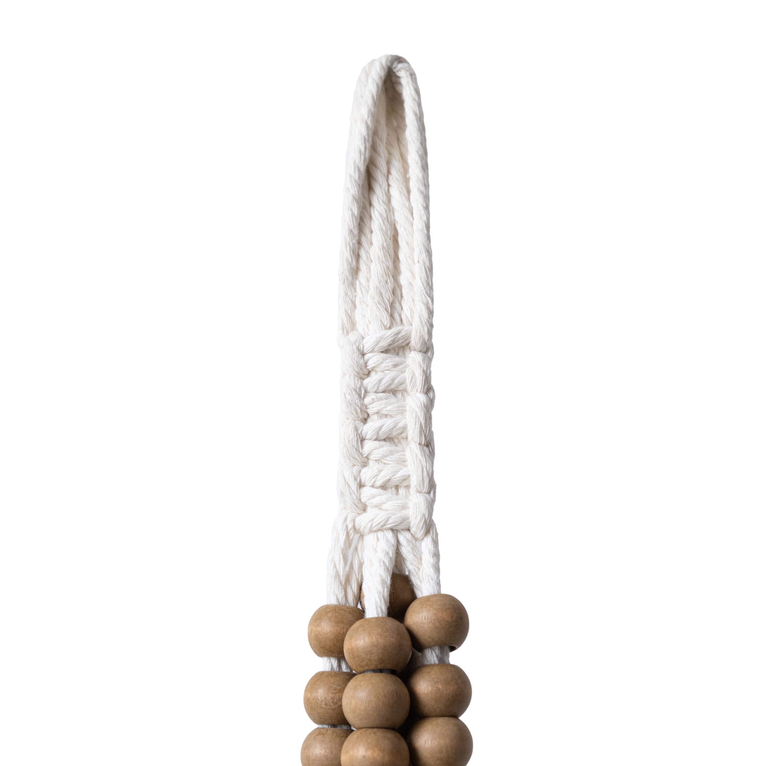Better Homes & Gardens Wood Brown Beaded Plant Hanger, 1 Count