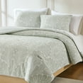 thumbnail image 2 of Lush Decor Willow Garden Restorative Gauze Jacquard Comforter 3 Piece Set Full/ Queen Sage - Botanical Bedding Set - Leaf Print - Green Coastal Decor, 2 of 11