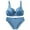 Blue, variant on Full Coverage Bras for Women Lightly Padded Underwired Sheer Lace Mesh Bralette Full Figure Push Up Balconette Bras Gray 95C