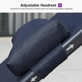 thumbnail image 4 of PURPLE LEAF 3-Piece Patio Lounge Chair Set - Outdoor Chaise Loungers with Aluminum Frame, Armrest, Side Table & Wheels for Poolside Sunbathing & Tanning, Includes Pillows, 4 of 9