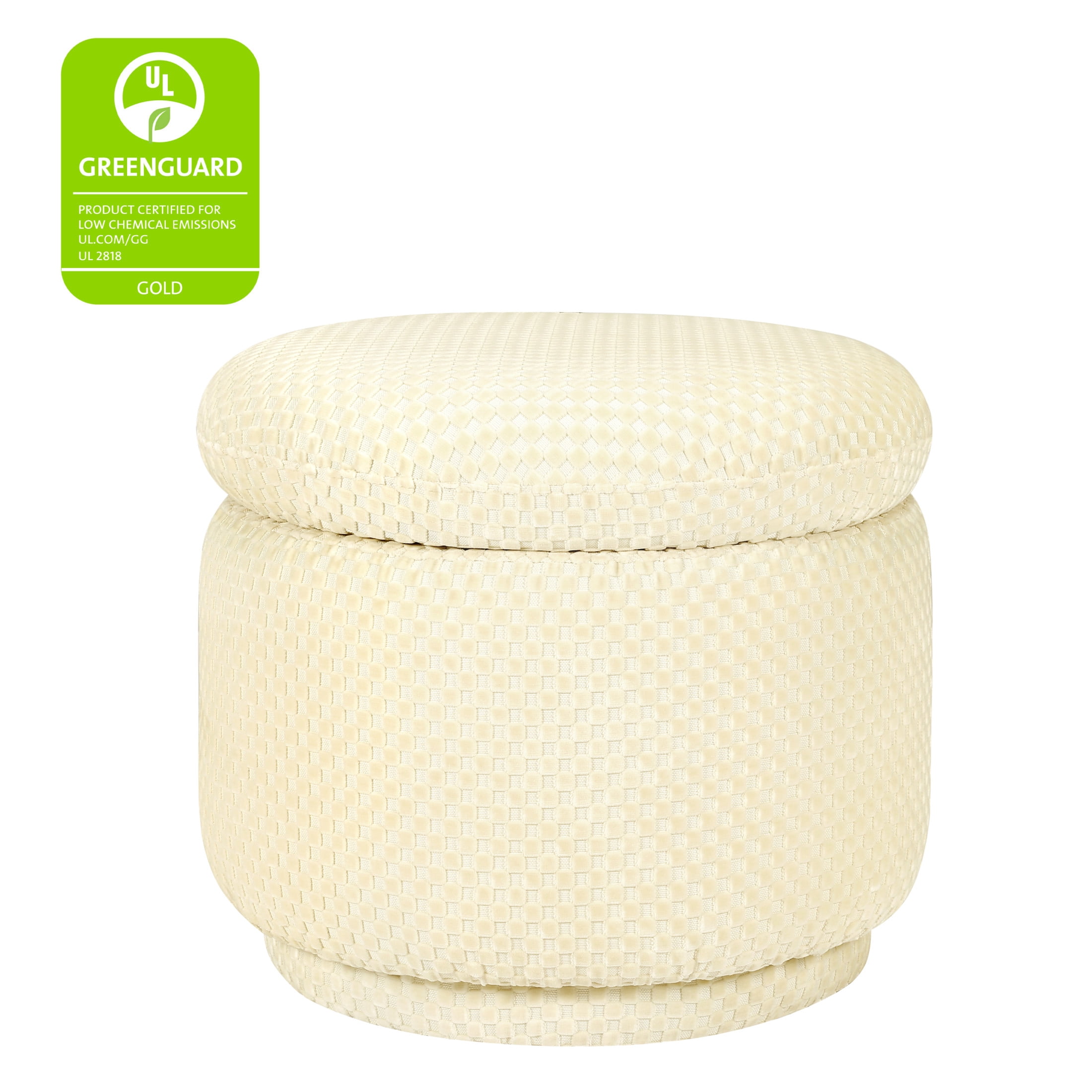 Babyletto Enoki Storage Ottoman in Velvet Checker