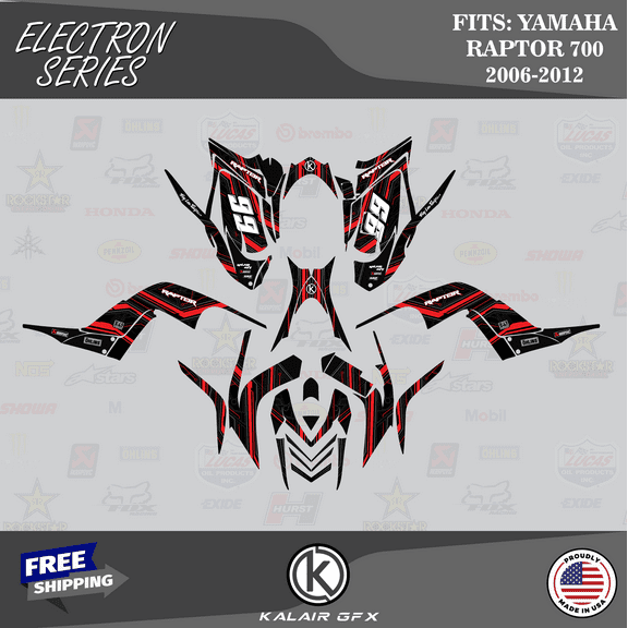 Kalair GFX Graphics Kit for Yamaha ATV RAPTOR 700 Electron Series