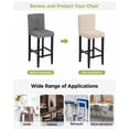 thumbnail image 3 of Beige Pure Color Bar Stool Covers Set of 6, Aesthetics Contemporary Modern Stretch Washable Bar Chair Covers with Backs, Removable Pub Counter Height Chair Cover for Kitchen Dining Room Cafe, 3 of 7