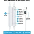 thumbnail image 2 of USB C Headphone, Magnetic USB C Stereo Earbuds Wired in-Ear Type C Headphone with Microphone + Volume Control for Samsung Galaxy S23 S22 S21 S20 A53 A54 iPhone/iPad- White, 2 of 6