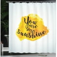 thumbnail image 4 of Ambesonne Love Shower Curtain, Yellow Grey Romantic, 69"Wx84"L, Yellow Black, 4 of 5