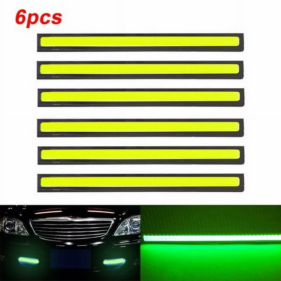 Feoflen 6Pcs 12V LED Strip DRL Daytime Running Light Fog COB Lamp Driving Lighting for Cars